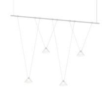  SLS4244-W - 48" 1-Tier Linear w/ Etched Glass Cone Luminaires