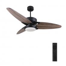 Carro USA DC523B-L12-BS-1 - Maddox 52'' Ceiling Fan with Remote, Light Kit Included