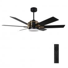 Carro USA DC526C-L12-B2-1G - Jaxx 52'' Ceiling Fan with Remote, Light Kit Included