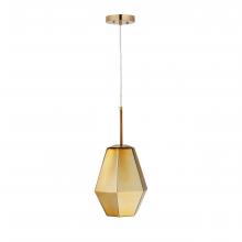  P-G2730011A2 - CARRO HOME Taurus Jewel Tone Glass Pendant Light – Golden Citrine