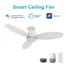  VS443Q-L12-W1-1 - Trento 44-inch Smart Ceiling Fan with Remote, Light Kit Included, Works with Google Assistant, Amazo