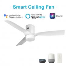 Carro USA VS483P-L12-W1-1-FM - Spezia 48-inch Indoor/Damp Rated Outdoor Smart Ceiling Fan, Dimmable LED Light Kit & Remote Control,