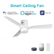  VS483P-L12-W1-1-FM - Spezia 48-inch Indoor/Damp Rated Outdoor Smart Ceiling Fan, Dimmable LED Light Kit & Remote Control,