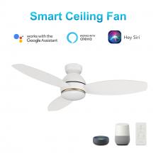  VS483Q6-L12-W1-1-FM - Hobart 48'' Smart Ceiling Fan with Remote, Light Kit Included?Works with Google Assistant an