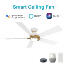  VS485J1-L11-W1-1G-FM - Ascender 48-inch Smart Ceiling Fan with Remote, Light Kit Included, Works with Google Assistant, Ama