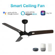  VS523A-L12-B5-1 - Hoffen 52-inch Indoor/Outdoor Smart Ceiling Fan, Dimmable LED Light Kit & Remote Control, Works with