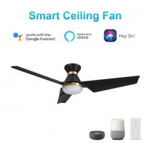 Carro USA VS523A1-L22-B2-1-FMA - Kreis 52-inch Smart Ceiling Fan with Remote, Light Kit Included, Works with Google Assistant, Amazon