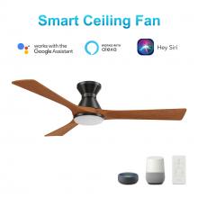 Carro USA VS523A2-L12-BM2-1-FM - Nicolet 52'' Smart Ceiling Fan with Remote, Light Kit Included?Works with Google Assistant a