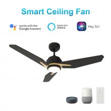  VS523J3-L11-B2-1G - Tracer 52-inch Smart Ceiling Fan with Remote, Light Kit Included, Works with Google Assistant, Amazo