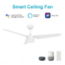  VS523N-L12-W1-1 - Atticus 52'' Smart Ceiling Fan with Remote, Light Kit Included?Works with Google Assistant a