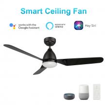 Carro USA VS523N1-L12-B2-1 - Toulon 52'' Smart Ceiling Fan with Remote, Light Kit Included?Works with Google Assistant an