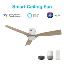 Carro USA VS523P-L22-WR-1-FM - Spezia 52-inch Indoor/Damp Rated Outdoor Smart Ceiling Fan, Dimmable LED Light Kit & Remote Control,