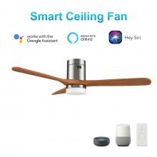  VS523P3-L12-SM2-1-FM - Labelle 52'' Smart Ceiling Fan with Remote, Light Kit Included?Works with Google Assistant a