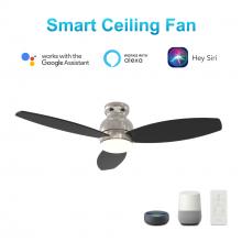  VS523Q-L12-S2-1 - Trento 52-inch Smart Ceiling Fan with Remote, Light Kit Included, Works with Google Assistant, Amazo