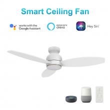  VS523Q-L12-W1-1 - Trento 52-inch Smart Ceiling Fan with Remote, Light Kit Included, Works with Google Assistant, Amazo