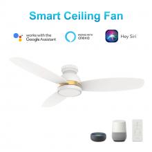  VS523Q5-L12-W1-1-FMA - Fremont 52'' Smart Ceiling Fan with Remote, Light Kit Included?Works with Google Assistant a