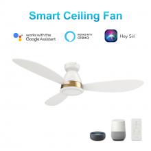 Carro USA VS523Q7-L12-W1-1-FMA - York 52'' Smart Ceiling Fan with Remote, Light Kit Included?Works with Google Assistant and