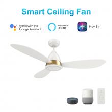Carro USA VS523Q7-L12-W1-1A - York 52'' Smart Ceiling Fan with Remote, Light Kit Included?Works with Google Assistant and