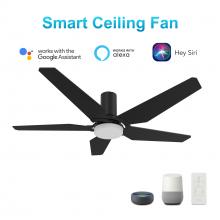  VS525B-L22-B2-1-FM - Woodrow 52-inch Smart Ceiling Fan with Remote, Light Kit Included, Works with Google Assistant, Amaz