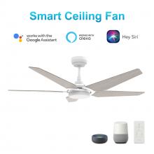 Carro USA VS525B-L22-W6-1 - Woodrow 52'' Smart Ceiling Fan with Remote, Light Kit Included, Works with Google Assistant,