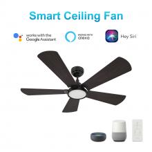 Carro USA VS525B3-L22-B5-1 - Winston 52-inch Smart Ceiling Fan with Remote, Light Kit Included, Works with Google Assistant, Amaz
