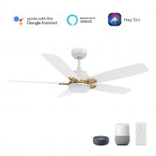 Carro USA VS525B4-L12-W1-1G - Peyton 52'' Smart Ceiling Fan with Remote, Light Kit Included?Works with Google Assistant an