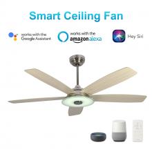  VS525H-L13-S6-1 - Journey 52-inch Indoor/Outdoor Smart Ceiling Fan, Dimmable LED Light Kit & Remote Control, Works wit