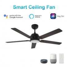 Carro USA VS525J-L12-B5-1 - Espear 52-inch Smart Ceiling Fan with Remote, Light Kit Included, Works with Google Assistant, Amazo