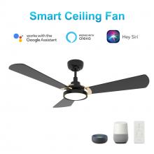 Carro USA VS563B3-L22-B2-1G - Brisa 56-inch Smart Ceiling Fan with Remote, Light Kit Included, Works with Google Assistant, Amazon