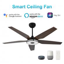  VS565S-L13-B5-1 - Elira 56-inch Indoor/Outdoor Smart Ceiling Fan, Dimmable LED Light Kit & Remote Control, Works with