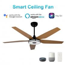  VS565S-L13-B9-1 - Elira 56-inch Indoor/Outdoor Smart Ceiling Fan, Dimmable LED Light Kit & Remote Control, Works with