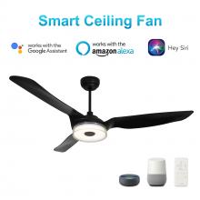 Carro USA VS603F-L13-B2-1 - Fletcher 60-inch Indoor/Outdoor Smart Ceiling Fan, Dimmable LED Light Kit & Remote Control, Works wi