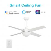  VWGS-524C-L11-W1-1 - Neva 52-inch Smart Ceiling Fan with wall control, Light Kit Included, Works with Google Assistant, A