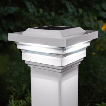  SLO78W - Classy Caps 4X4 White Pvc Regal Solar Post Cap