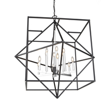  AC11202PN - Roxton 12 Light Chandelier (Matte Black & Polished Nickel)