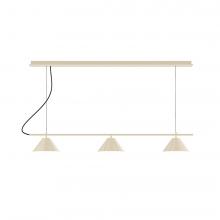 Montclair Light Works CHB431-19-C21-L12 - 2-Light Linear Axis LED Chandelier with White SJT Cord, Terracotta
