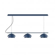  CHE431-54-L12 - 2-Light Linear Axis LED Chandelier, Light Blue