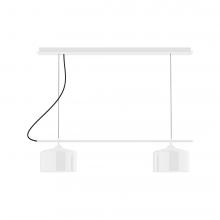  CHAX445-44-L12 - 3-Light Linear Axis LED Chandelier, White