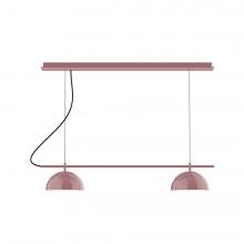  CHDX445-20-L12 - 3-Light Linear Axis LED Chandelier, Mauve