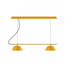 Montclair Light Works CHDX445-21-L12 - 3-Light Linear Axis LED Chandelier, Bright Yellow