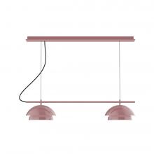  CHEX445-20-C21-L12 - 2-Light Linear Axis LED Chandelier with White SJT Cord, Mauve