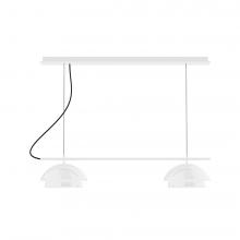  CHEX445-44-L12 - 2-Light Linear Axis LED Chandelier, White