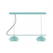  CHEX445-48-L12 - 2-Light Linear Axis LED Chandelier, Sea Green