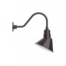 Montclair Light Works GNA102-51-L12 - 10" Angle shade LED Gooseneck Wall mount, Architectural Bronze