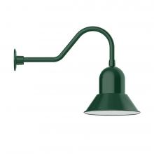  GNB123-42-B01-L12 - 12" Prima shade, LED Gooseneck Wall Mount, decorative canopy cover, Forest Green