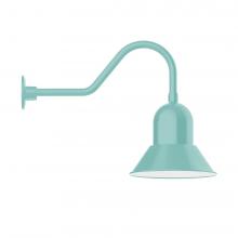  GNB123-48-B01-L12 - 12" Prima shade, LED Gooseneck Wall Mount, decorative canopy cover, Sea Green