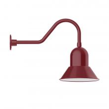  GNB123-55-B01-L12 - 12" Prima shade, LED Gooseneck Wall Mount, decorative canopy cover, Barn Red