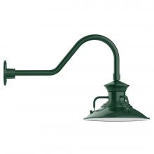  GNB142-42-L12 - 12" Homestead shade, LED Gooseneck Wall mount, Forest Green