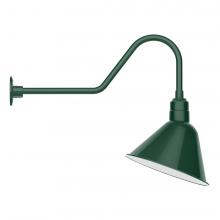 Montclair Light Works GNC104-42-L13 - 14" Angle shade LED Gooseneck Wall mount, Forest Green