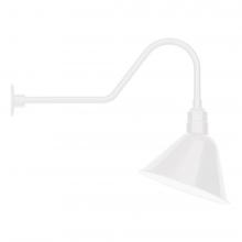 Montclair Light Works GNC104-44-L13 - 14" Angle shade LED Gooseneck Wall mount, White
